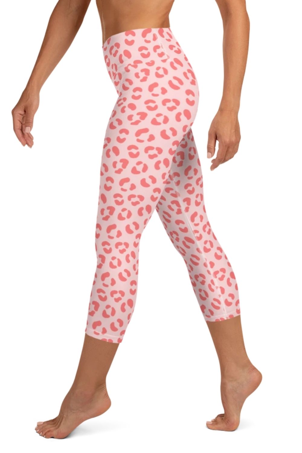 Pink Cheetah Print 3/4 Leggings - Moss & Malibu